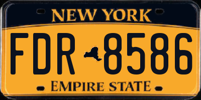 NY license plate FDR8586