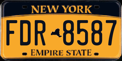 NY license plate FDR8587