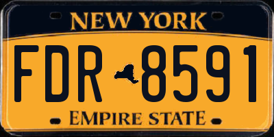 NY license plate FDR8591