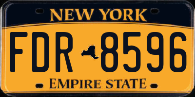 NY license plate FDR8596