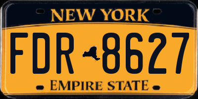 NY license plate FDR8627