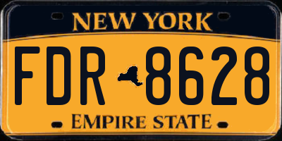 NY license plate FDR8628