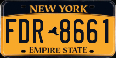 NY license plate FDR8661