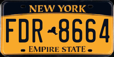 NY license plate FDR8664