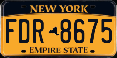 NY license plate FDR8675