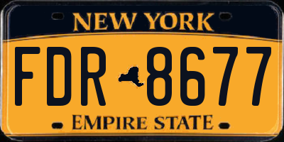NY license plate FDR8677