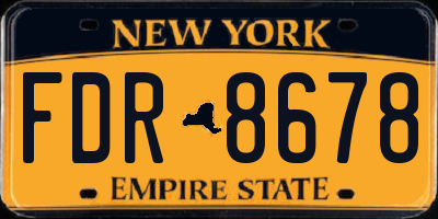 NY license plate FDR8678