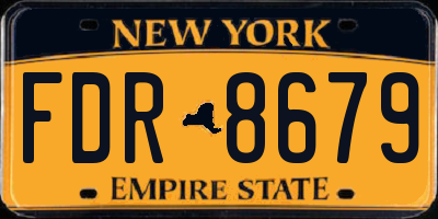 NY license plate FDR8679