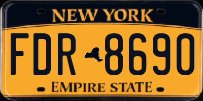NY license plate FDR8690