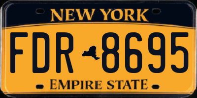 NY license plate FDR8695