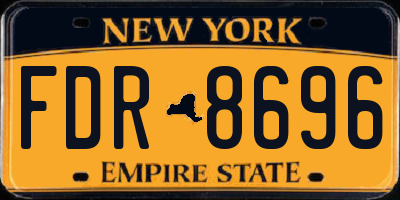 NY license plate FDR8696
