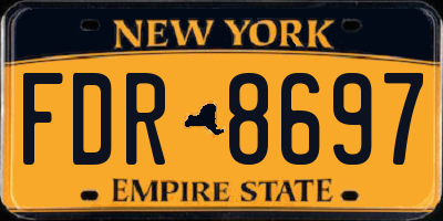 NY license plate FDR8697
