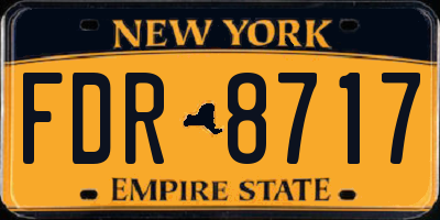 NY license plate FDR8717