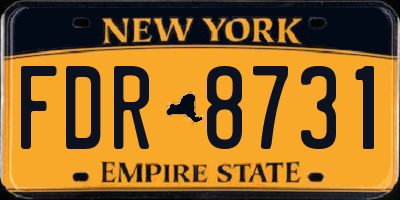 NY license plate FDR8731