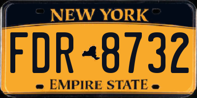 NY license plate FDR8732