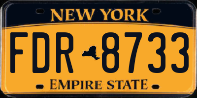 NY license plate FDR8733