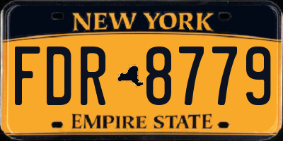 NY license plate FDR8779