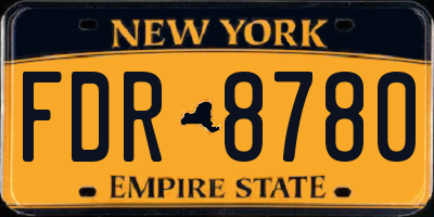 NY license plate FDR8780