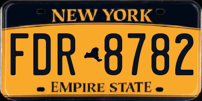 NY license plate FDR8782