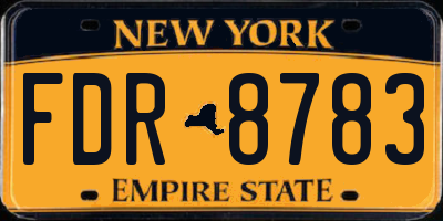 NY license plate FDR8783