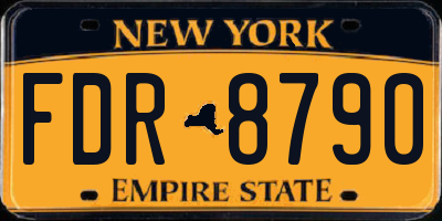 NY license plate FDR8790