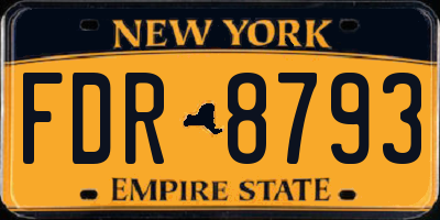 NY license plate FDR8793