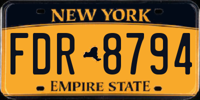 NY license plate FDR8794