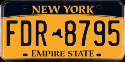 NY license plate FDR8795