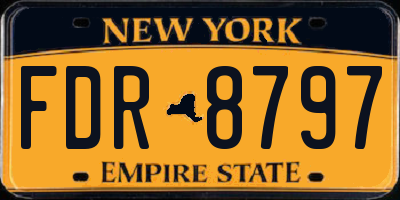 NY license plate FDR8797