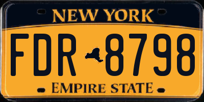 NY license plate FDR8798