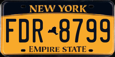 NY license plate FDR8799