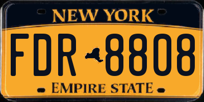 NY license plate FDR8808