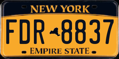 NY license plate FDR8837