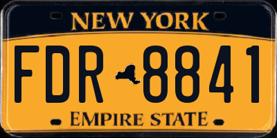 NY license plate FDR8841