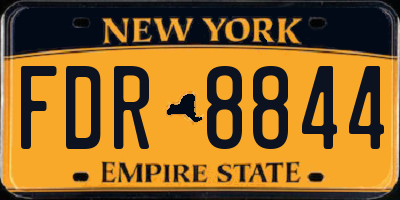 NY license plate FDR8844
