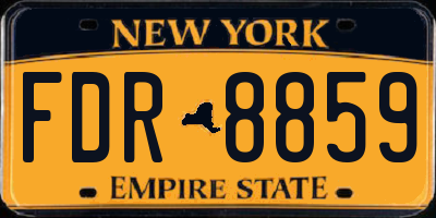 NY license plate FDR8859