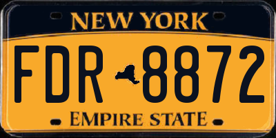 NY license plate FDR8872