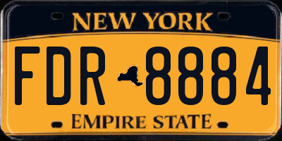 NY license plate FDR8884