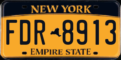 NY license plate FDR8913