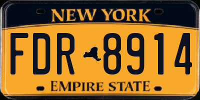 NY license plate FDR8914