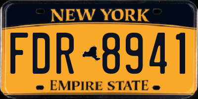 NY license plate FDR8941