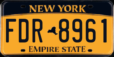 NY license plate FDR8961