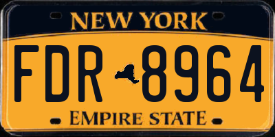 NY license plate FDR8964