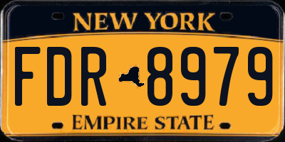 NY license plate FDR8979