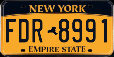 NY license plate FDR8991