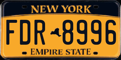 NY license plate FDR8996
