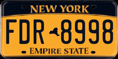 NY license plate FDR8998