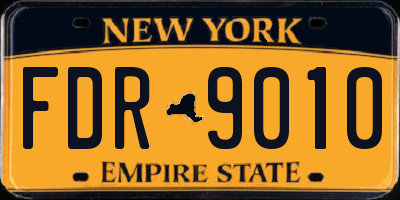NY license plate FDR9010
