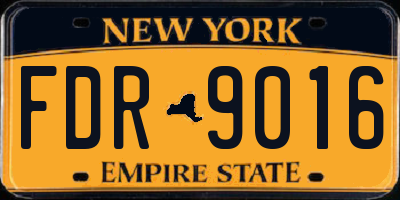 NY license plate FDR9016