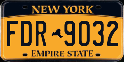 NY license plate FDR9032